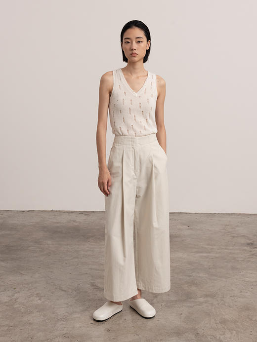 322工房新意短毛绒女士圈圈纱羊毛破洞背心2023秋冬款v领内搭B133 商品图1