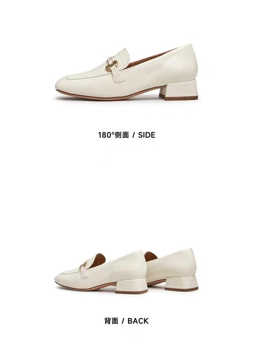 Tata他她粗跟乐福鞋女百搭一脚蹬小皮鞋女单鞋2023秋新款 商品图1