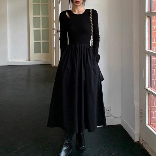 裁缝学苑AQ206长袖镂空针织连衣裙纸样女收腰显瘦长裙子服装裁剪 商品图4