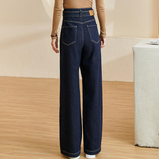 芳外【高腰牛仔裤】2025秋季新款时尚简约百搭直筒休闲裤女2639 商品图7