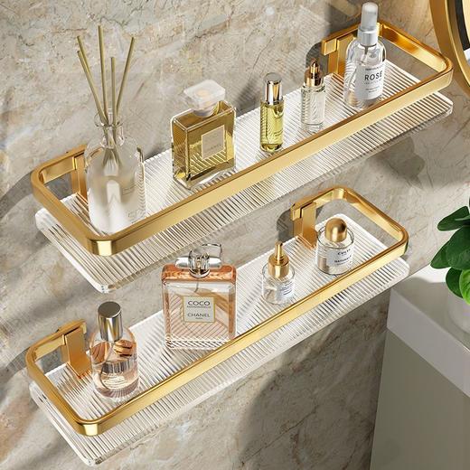 浴室置物架亚克力洗漱台厕所洗手间壁挂式墙上收纳架免打孔卫生间 商品图0