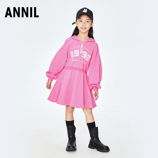 【实体店同款】女童长袖连衣裙2023年秋季新款安奈儿童装AG333670 商品图0