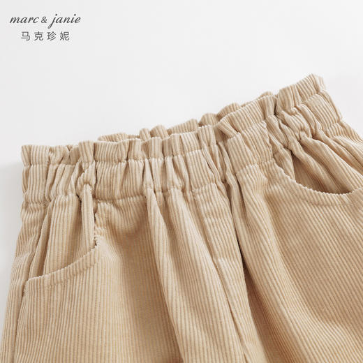 马克珍妮秋冬新款女童花边腰灯芯绒萝卜裤 儿童裤子老爹裤232012 商品图4