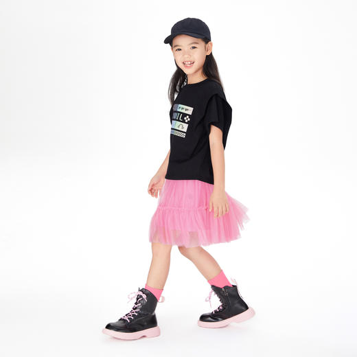 【实体店同款】女童装t恤纯棉夏装新款印花时髦短袖上衣安奈儿童装AG321718 商品图4