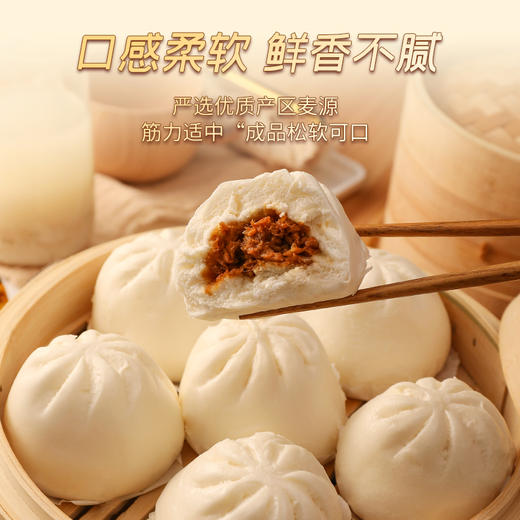 纯素叉烧包 蔬菜包 核桃包 好吃推荐 素包子 每袋6个 商品图1