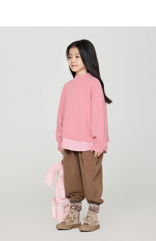 jnby  23年秋款  假俩件长袖套头毛衫  1N9313130 商品图4