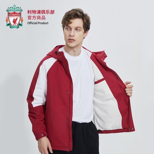利物浦俱乐部官方商品丨红白休闲户外防风防水外套秋冬加绒保暖 商品图3