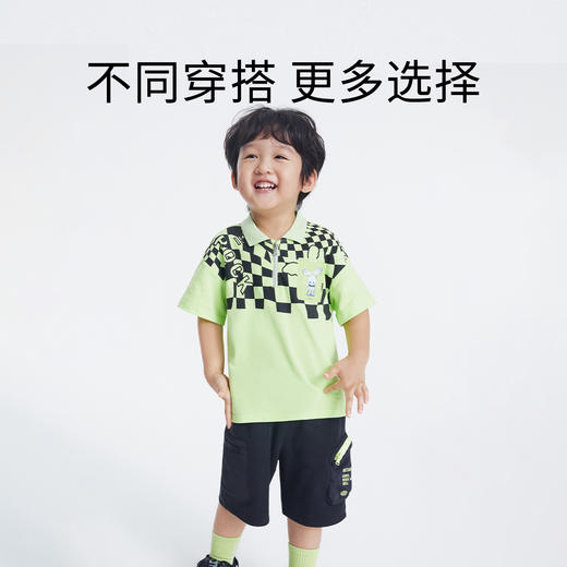 【实体店同款】男童POLO衫夏新款洋气纯棉男宝宝短袖薄款休闲上衣安奈儿童装TB321124 商品图3