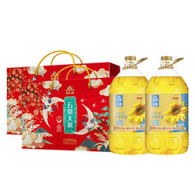 柴火大院 五常大米礼盒 5kg/盒*2+金龙鱼 至臻葵花籽油 5L/桶*2【LXJY4.8】