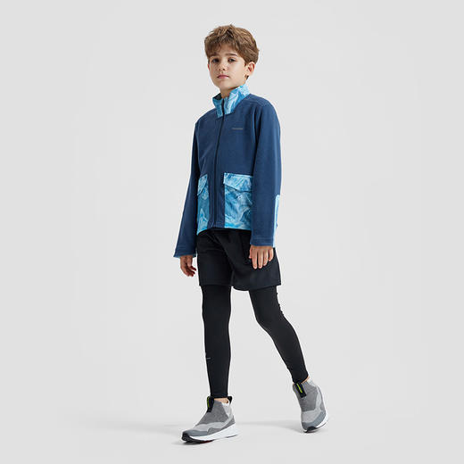 【福利】moodytiger儿童外套男童保暖耐磨摇粒绒休闲运动外衣 M33110403 商品图3