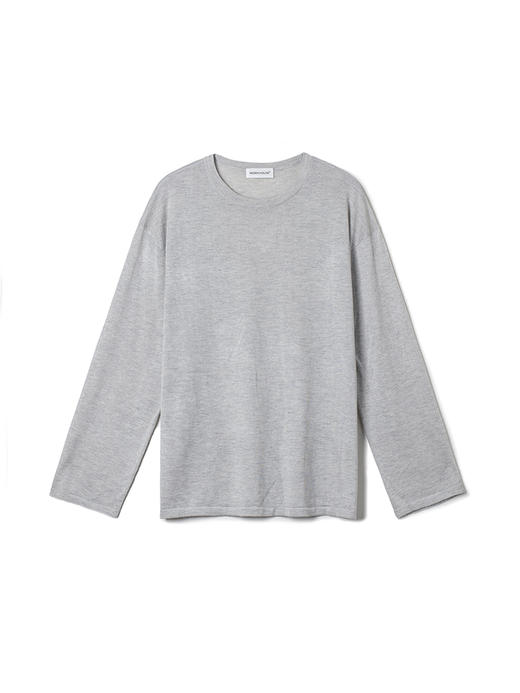 322工房经典再造长袖真丝羊绒圆领套头衫2023秋冬针织打底衫B109 商品图4