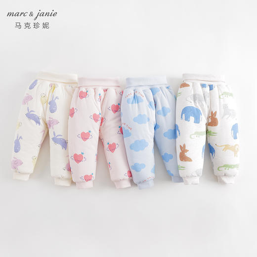 【杜邦棉】马克珍妮男女童保暖高腰护肚棉裤 宝宝冬装裤子551831 商品图0