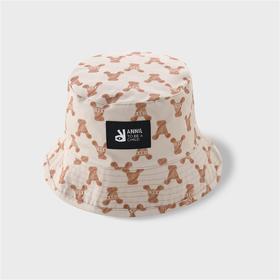 【实体店同款】男童女童复古老花潮流渔夫帽2023年秋季新款安奈儿童装AM330568