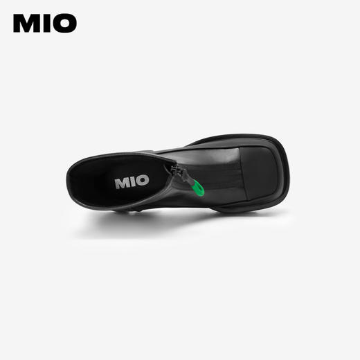 MIO米奥冬季方头高跟短筒靴运动机能靴厚底切尔西靴女M235630213 商品图2