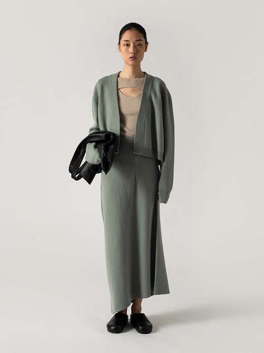 322工房针织西装羊绒混纺开衫长袖纯色秋冬宽松加厚毛衣外套A942 商品图1