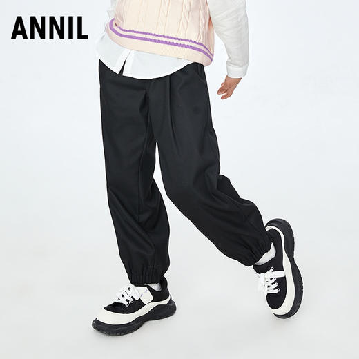 【实体店同款】女童时尚学院风西装束脚裤单裤2023年秋季新款安奈儿童装AG336656 商品图2