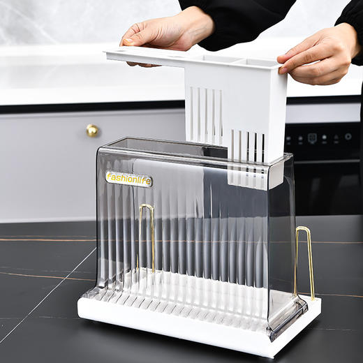 「两色可选！多功能款」厨房沥水刀架砧板筷子一体收纳质感餐具置物架刀架用品 商品图1