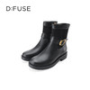 Dfuse迪芙斯冬季新款牛皮圆头复古方扣休闲短靴女DF34116156/DF34118156 商品缩略图5