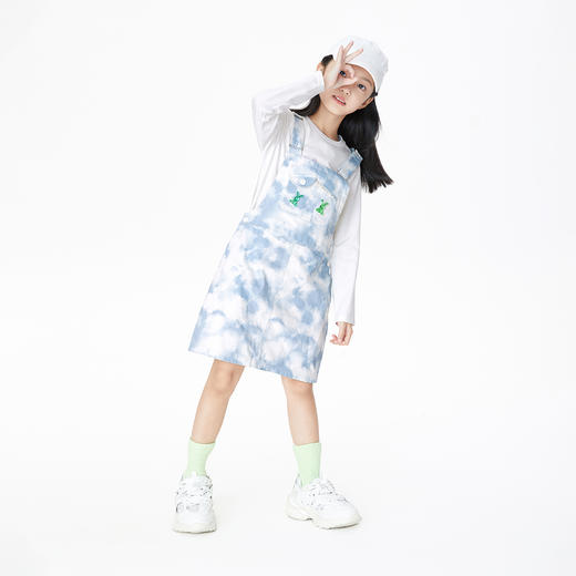 【实体店同款】背带裙秋新款女孩纯棉时髦半身裙安奈儿童装AG313565 商品图4