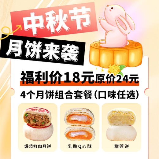 月饼三送一（到店可选购4个月饼  3个口味任选） 商品图0