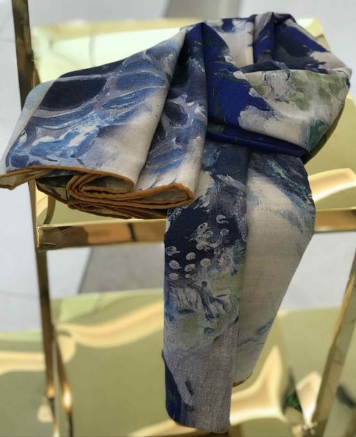 优品堂【雍容华贵2 】桑蚕丝+羊毛140方巾 商品图5