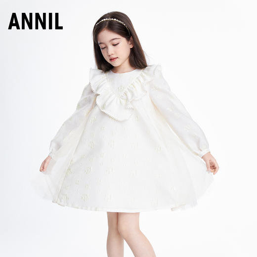 女童礼服轻奢小众高端公主裙秋新款大童生日派对连衣裙安奈儿童装EG313039 商品图1