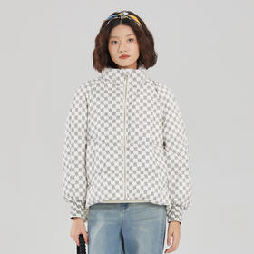谜底立领短款羽绒服女2023冬新款复古百搭A型面包服鸭绒239MY7312