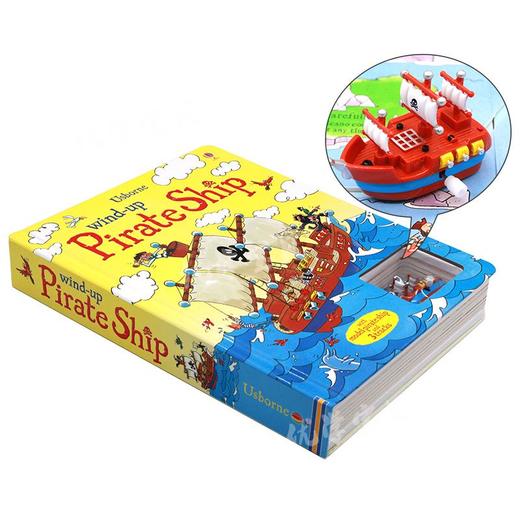 发条海盗船 轨道玩具书 英文原版 Usborne Wind up Pirate Ship 儿童益智英语启蒙 大开本纸板书 亲子互动读物 英文版进口原版书籍 商品图2