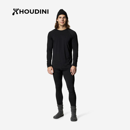 HOUDINI胡丁尼 Desoli Light Crew 迪索丽 男款美利奴羊毛长袖T恤840040 商品图3