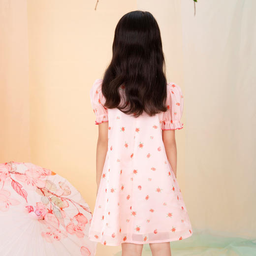 【实体店同款】女童装连衣裙短袖夏装新款中国风旗袍裙子安奈儿童装AG323671 商品图4