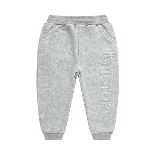 「两色可选」be top童装秋冬季男童新款长立体字母运动裤加绒卫裤 商品图1