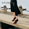 Dfuse迪芙斯秋冬新款羊反绒法式方头高跟踝靴短靴DF34116030 商品缩略图9