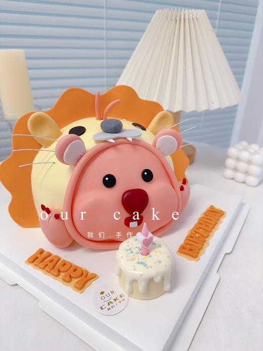 小海狸露比loopy粉狮子立体蛋糕-低糖处理无添加 商品图3