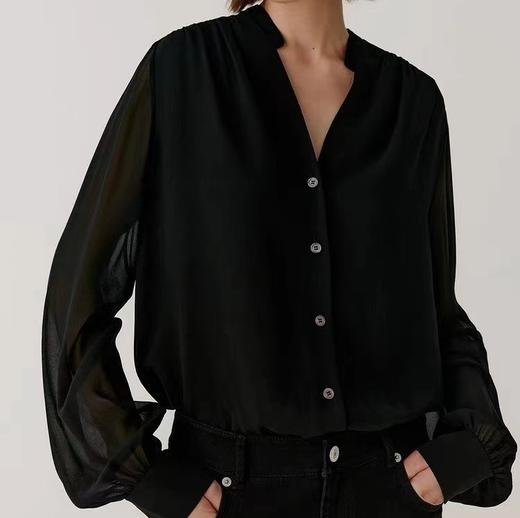 【à perles】若隐若现，14姆米乔其真丝长袖衬衣【3-7个工作日】 商品图1