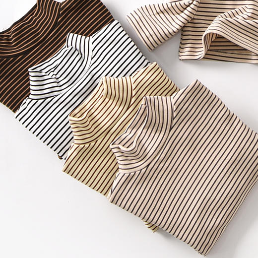 买一送一【秋季必备，潮流不掉队】独特设计，时尚百搭！舒适面料，儿童专属，秋季新款，热卖推荐，高领条纹，修身显瘦，让孩子时尚靓丽！ 商品图1