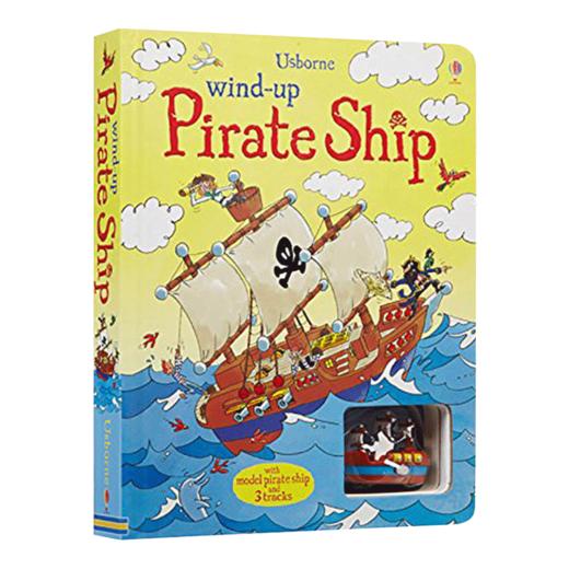 发条海盗船 轨道玩具书 英文原版 Usborne Wind up Pirate Ship 儿童益智英语启蒙 大开本纸板书 亲子互动读物 英文版进口原版书籍 商品图4