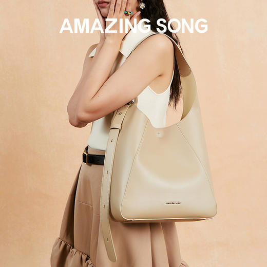 Amazing Song乙颂 显眼包大号秋冬新款时尚OL通勤大容量托特单肩包包女 商品图5