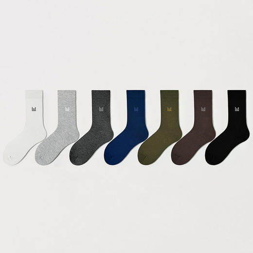 都市丽人都市锋尚简约系列柔柔袜中筒袜中厚款男士常规袜袜子FC3DF3 商品图1