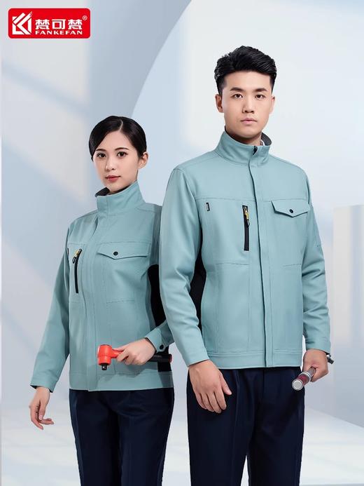 梵可梵工作服男装秋冬工程服套装防静电电工工装劳保工服上衣定制 商品图3