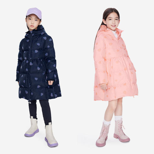 【御寒-5~5℃】女童长款羽绒服轻盈柔软外套安奈儿童装EG345097 商品图4