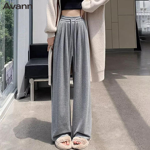 Avann慵懒风软糯阔腿裤 仿羊绒阔腿裤8096 商品图6