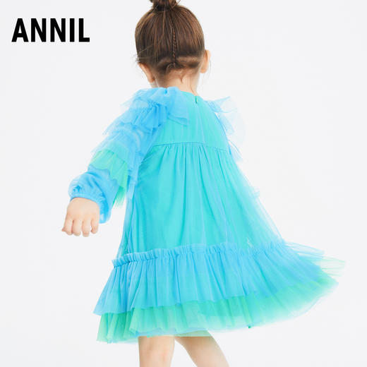 女童礼服儿童演出服秋新款宝宝走秀主持人晚礼服连衣裙安奈儿童装TG313061 商品图1