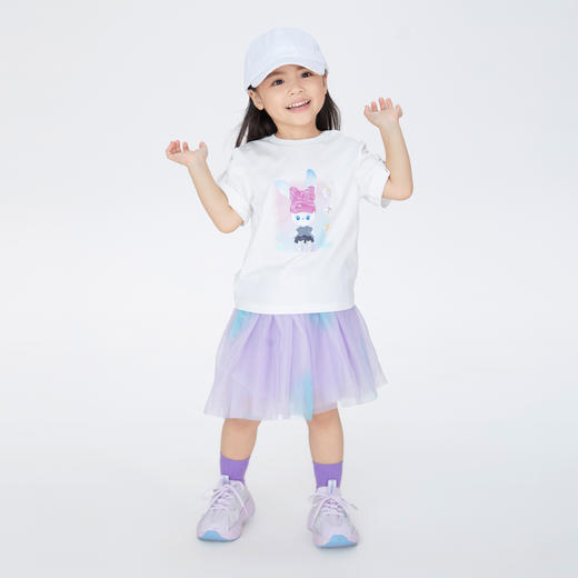 【实体店同款】女童短袖T恤休闲宽松夏新款安奈儿童装XG321641 商品图4