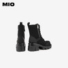 MIO米奥冬季方头高跟中筒靴酷飒厚底户外工装靴马丁靴女靴M235630212 商品缩略图4