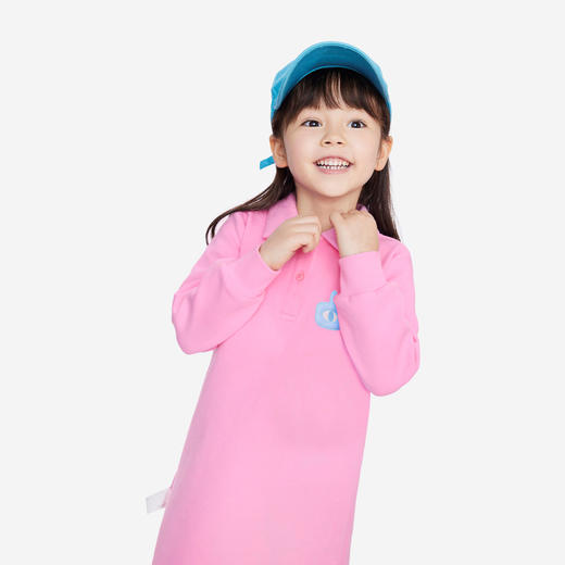 女童装连衣裙长袖秋新款宝宝白色甜美简约翻领时尚裙子安奈儿童装TG333021 商品图1