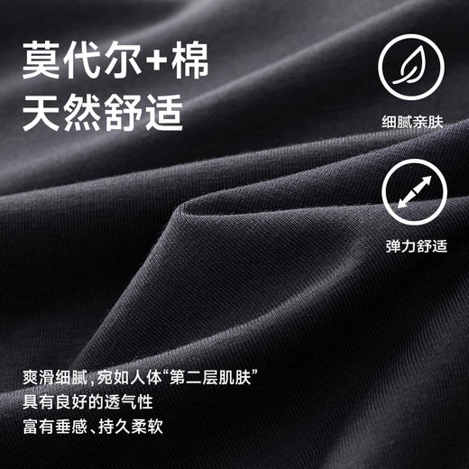 【一口价】莫代尔【新款DPF】大依优型大码长袖T恤圆领休闲加肥加大上衣男士胖子体恤打底 商品图1