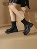 西村名物2023秋季新款英伦风厚底玛丽珍袜靴jk增高连袜靴T23DS44671 商品缩略图2