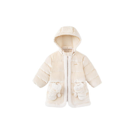 【商场同款】英氏儿童鹅绒羽绒服女冬季保暖丝绒羽绒服带手套超韧绒 商品图2