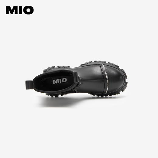 MIO米奥冬季圆头中跟休闲靴潮流运动酷感厚底切尔西靴女靴M235614401 商品图2