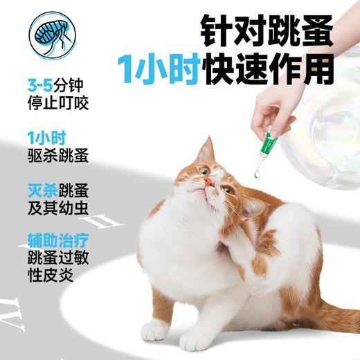 【第二件“半价”】猫犬可用体内外驱虫药猫寄生虫猫用打虫药 吡虫啉莫昔克丁滴剂0.4ml*1支 商品图6